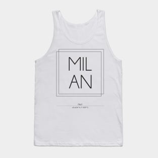 Milan city Minimal Typography 2 Tank Top